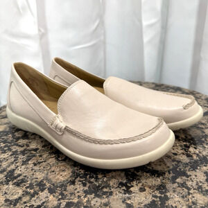 Hotter Retro Tan Leather Slip-on Moc Toe Loafers - England - Wo’s Size 8.5